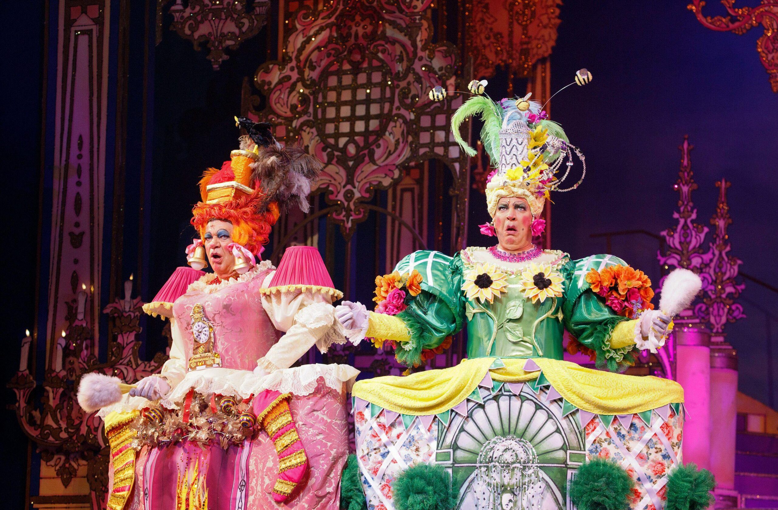 Two pantomime dames as the Ugly Stepsisters