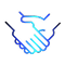 Icon of two hands shaking
